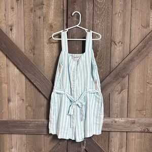 Old Navy Striped Linen Romper NWT
